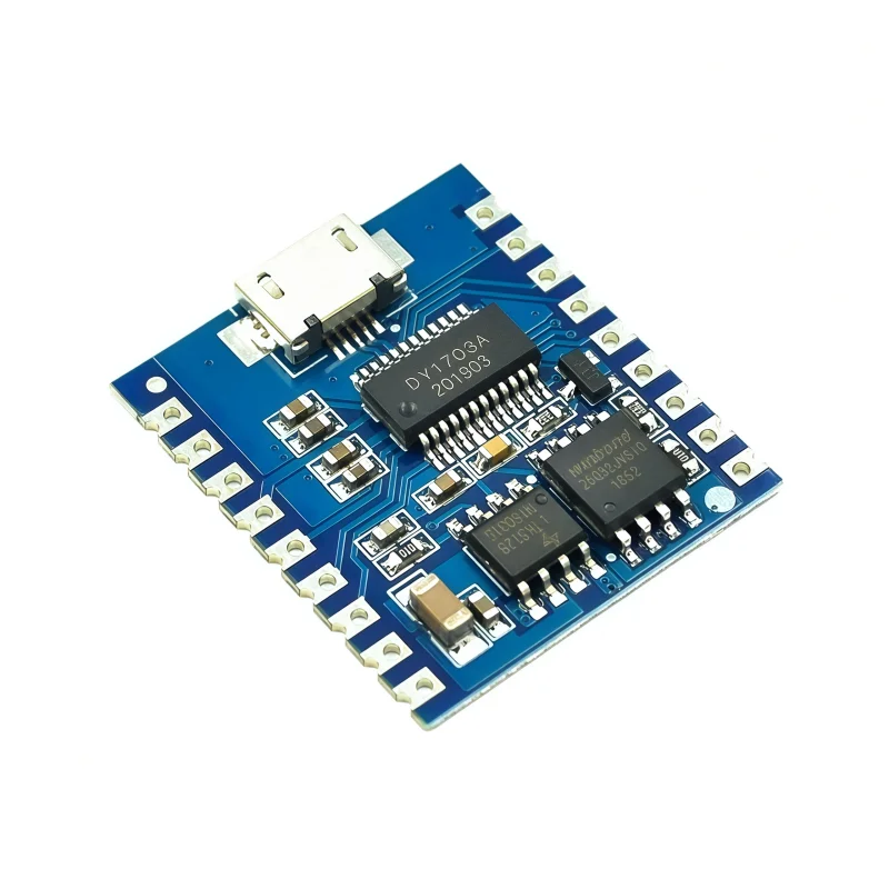 Voice playback module - triggered by IO, serial port control, USB download, flash memory. Voice module: DY-SV17F