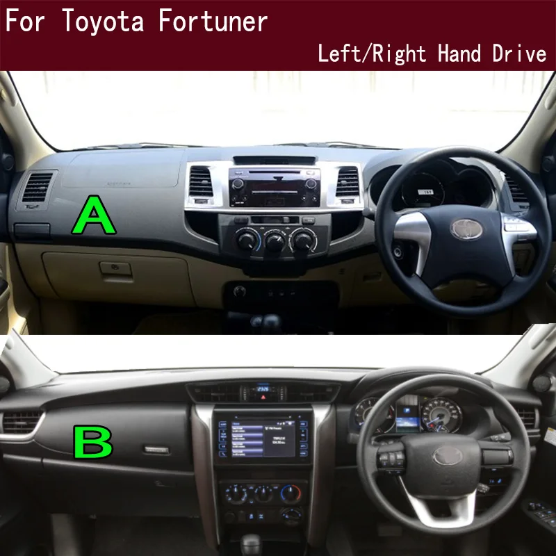 

For Toyota Fortuner N15 N16 Dash Mat Dashmat Dashboard Cover Instrument Panel Sunscreen Pad Ornaments