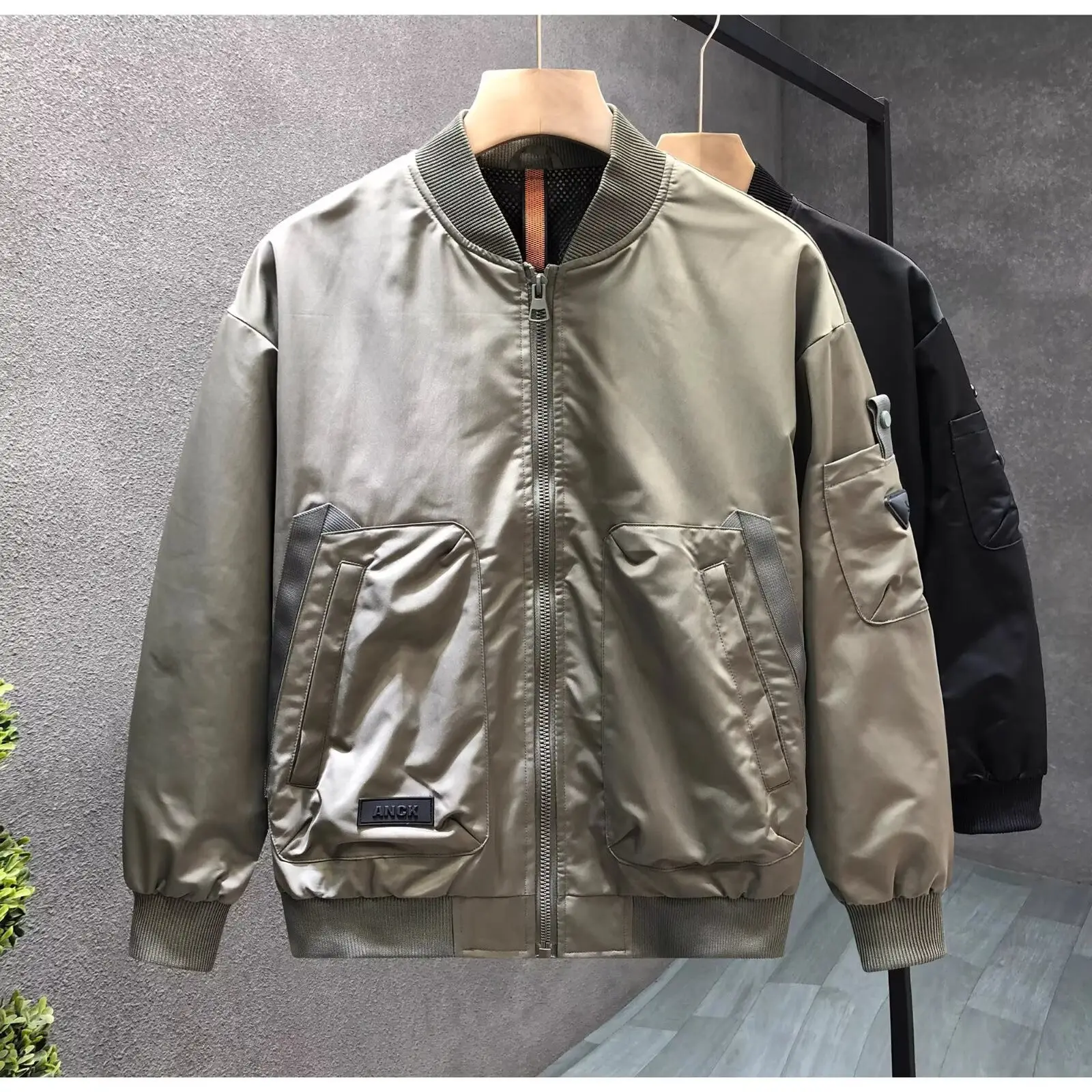 

Мужская куртка в стиле американского ретро-пилота, свободного кроя, повседневная, для работы, весна-осень, молодежная, из полиэстера