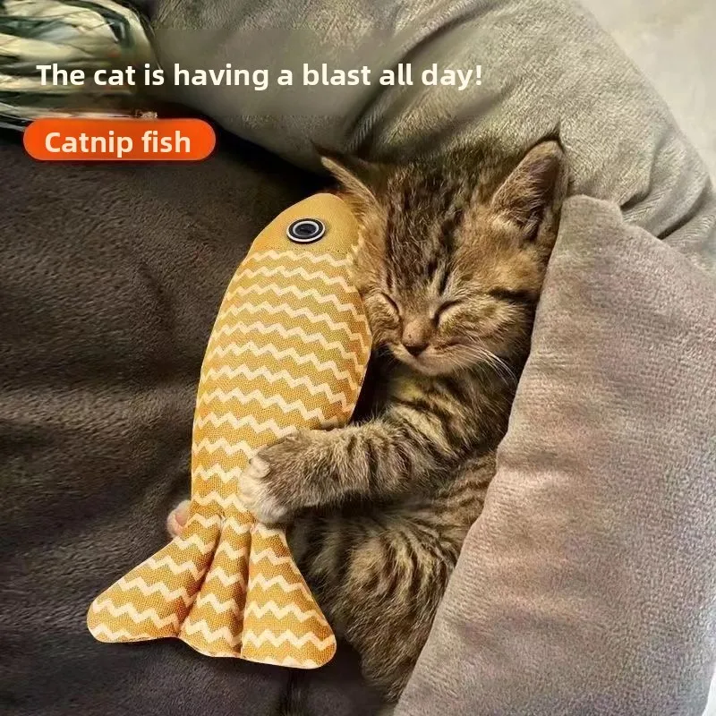 Mint Fish Cat Toy Soft And Bite Resistant Fish Toy Used For Cleaning Kitten Teeth, Relieving Boredom, Interactive Pet Supplies