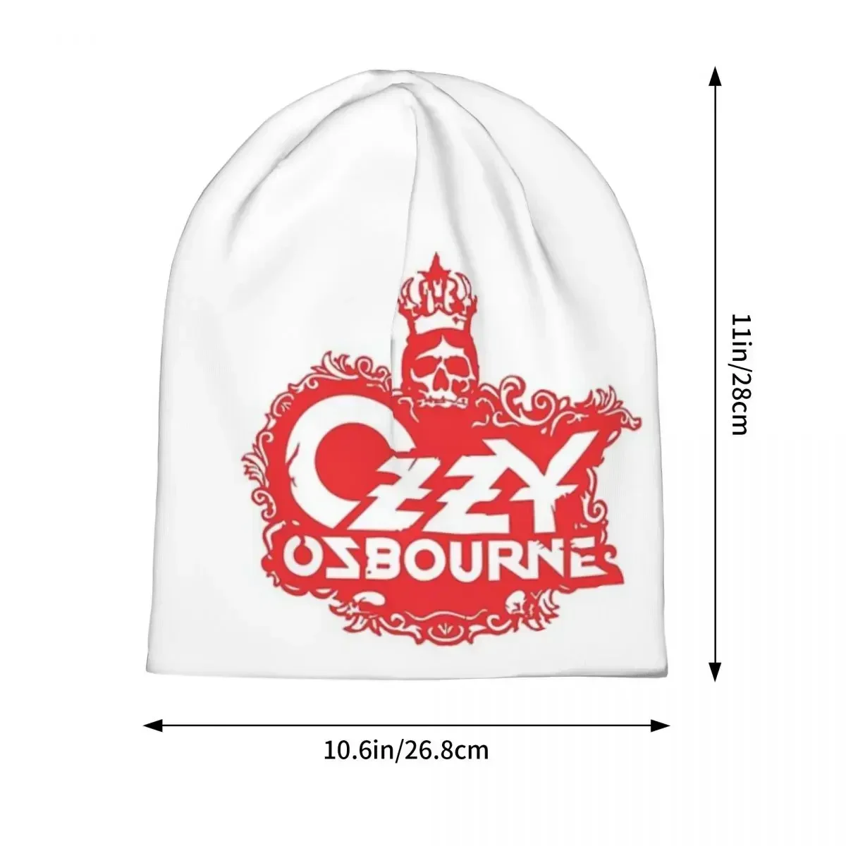 Ozzy Osbourne Merch topi beanie rajut, topi tudung rajut Pangeran Kegelapan musim gugur musim dingin hangat untuk dewasa uniseks