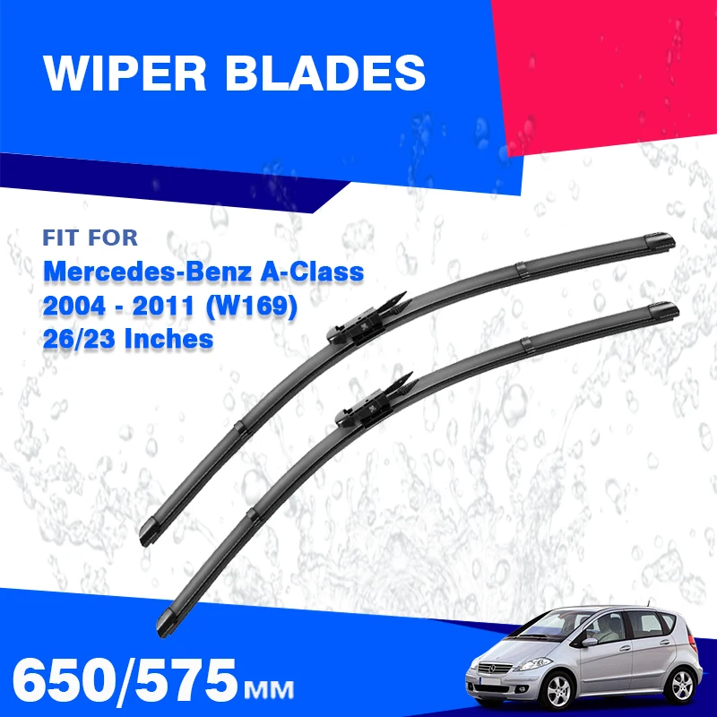 Front Wiper Blades Set For Mercedes Benz A Class W169 2004 - 2011 Windshield Rubber Windscreen Accessories A200 A180 A150 A160