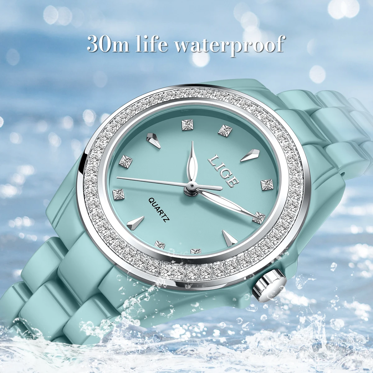 LIGE 우아하고 고급스러운 여성용 시계 패션 심플 세 - Luxury Ceramic Watch 리뷰 및 가격