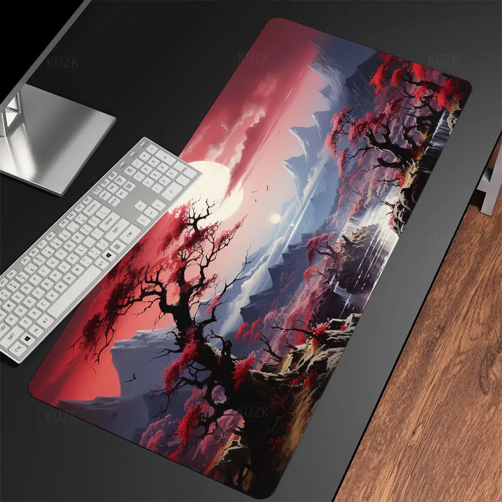 Imagem -02 - Mouse Pad de Cerejeira Teclado de Computador Grande Novo Anime de Jogos Tapete de Mesa Gamer Tapete Antiderrapante Xxl