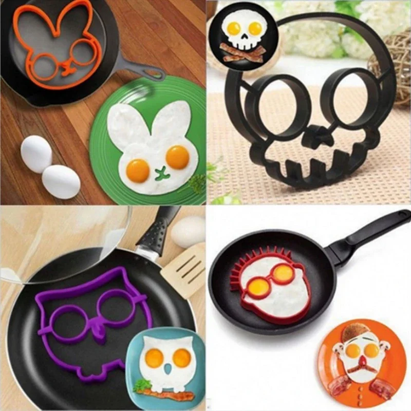 Breakfast  Mold Silicone Egg Pancake Ring Shaper Cooking Tool DIY Kitchen Accessories Gadget Plastic Egg Separator