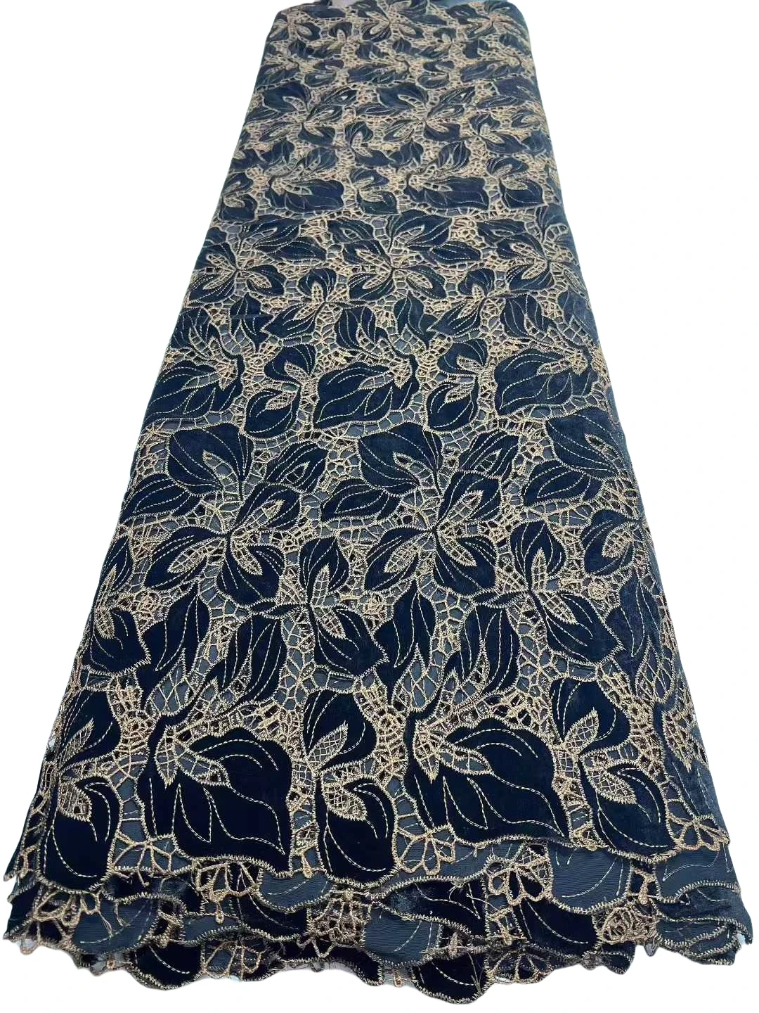 2025 Latest Laser-Cut Velvet Lace Fabric – Ultra-Soft, Delicate & High-Quality for Party & Evening DressesU_GE5268