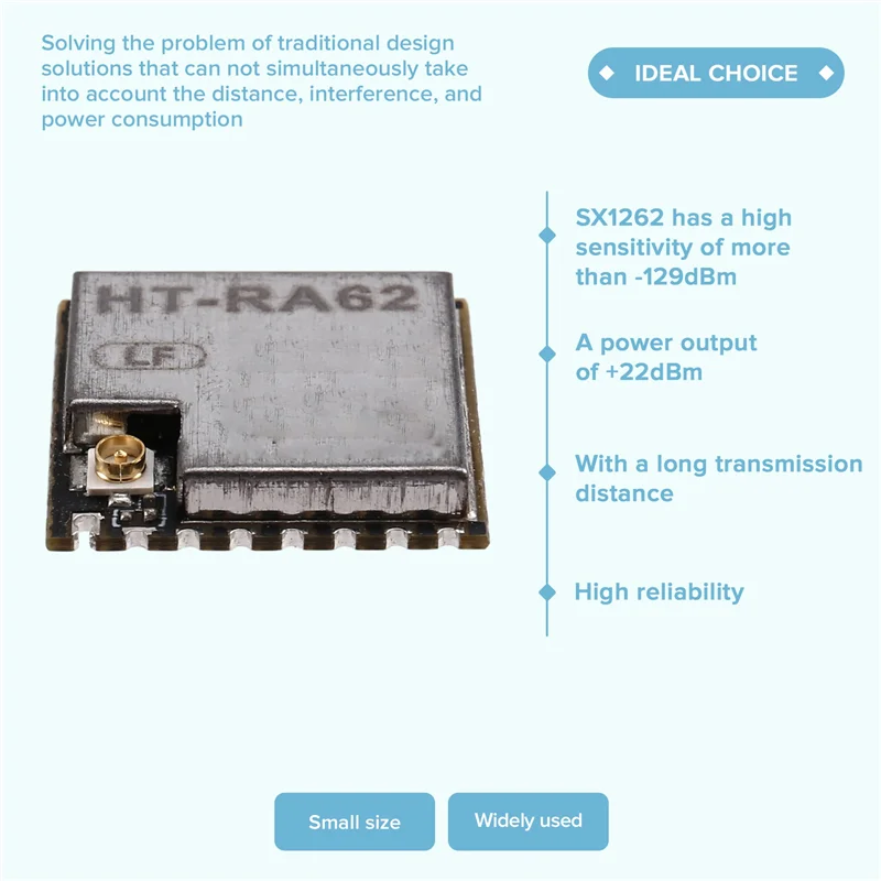 【EXCLUSIF!】 5X HT-RA62 Module série Lora SX1262 développement secondaire prend en charge le protocole Lorawan 433-510Mhz