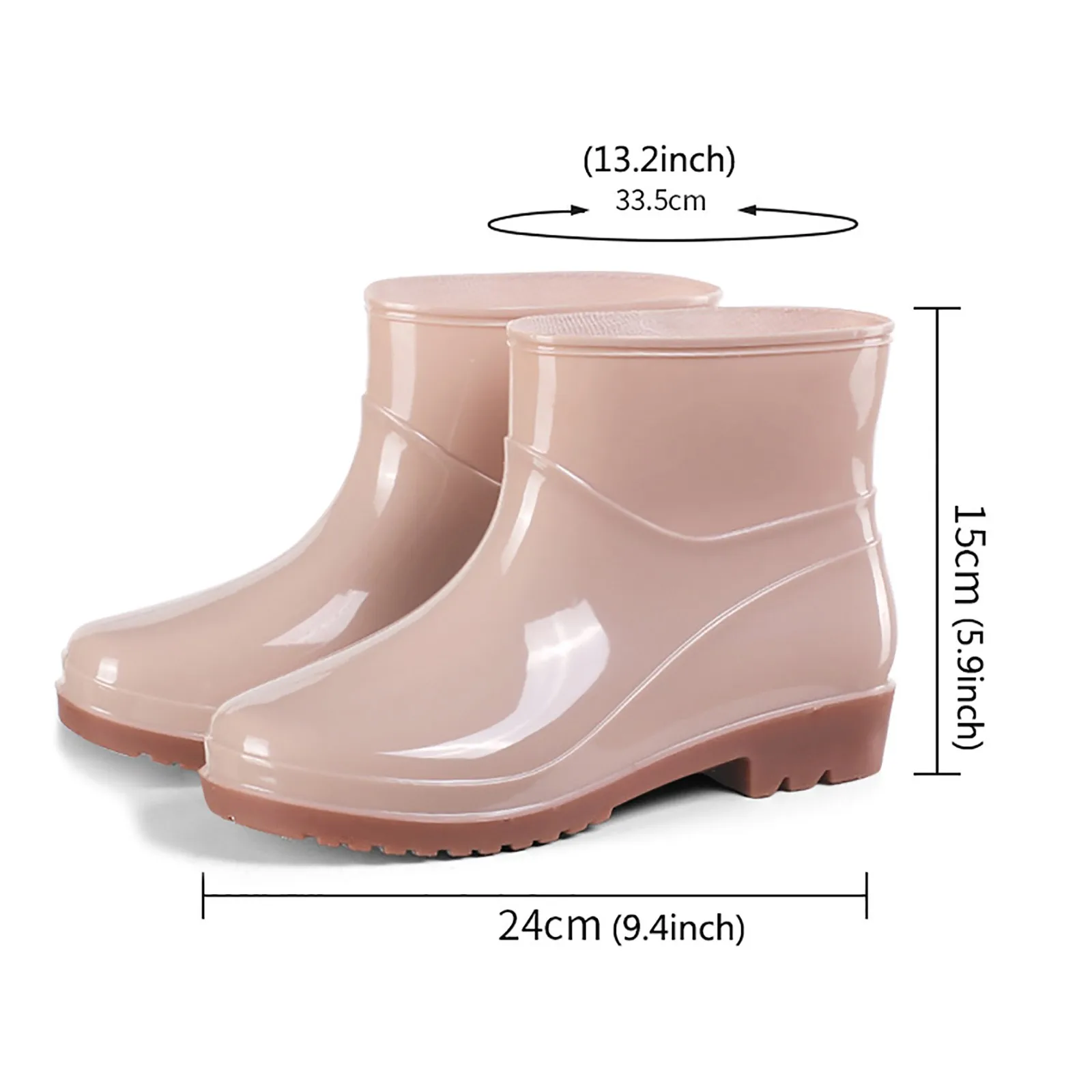 Rain Boots Women Work Garden Galoshes Waterproof Rubber Boot Non-slip Rainshoes Lightweight Soft Sole Botas De Lluvia Para Mujer