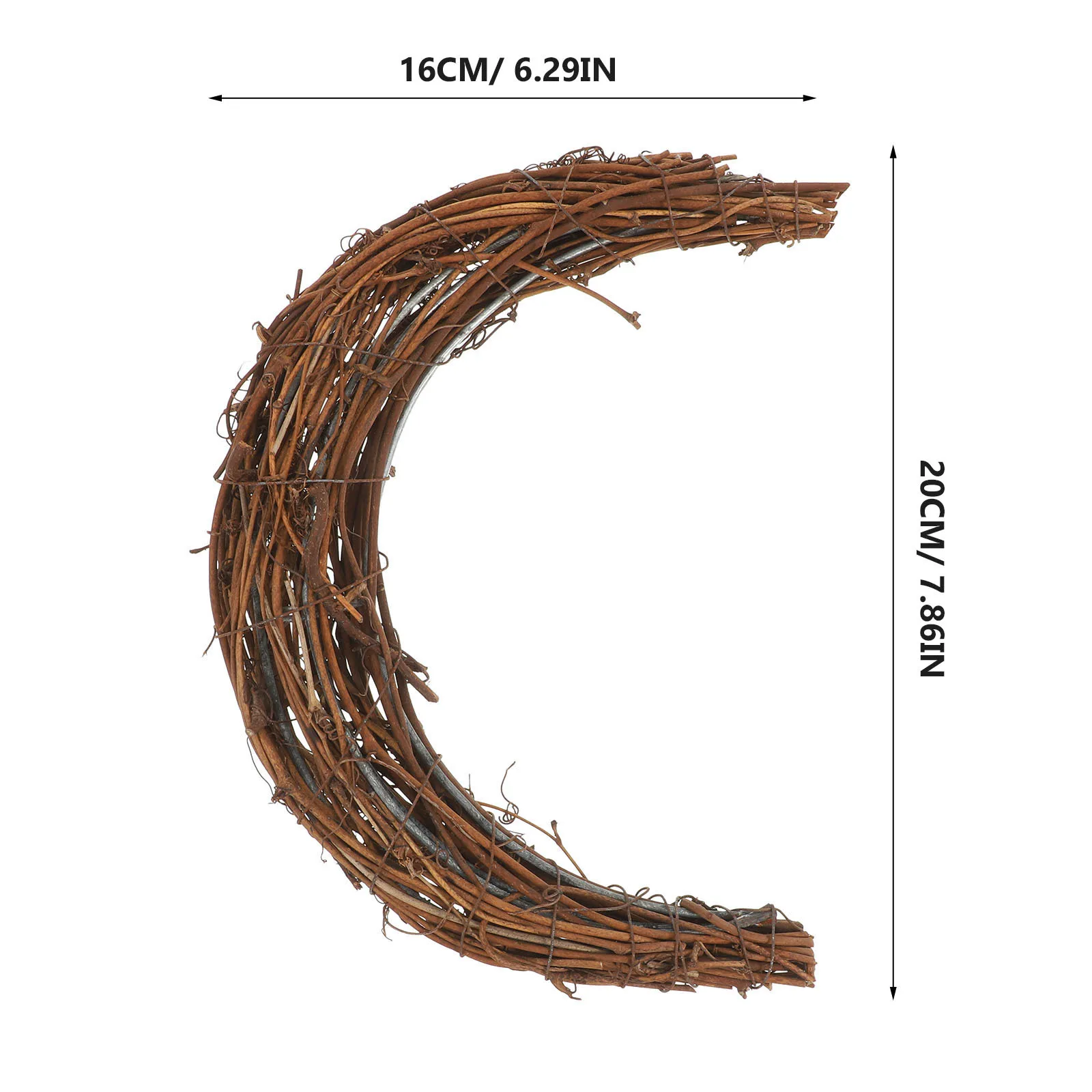 2 قطعة DIY إكليل الروطان دائرة اليد المنسوجة الروطان خواتم ل ريفي نمط المنزل الباب الأمامي ديكور معلق الكرمة فرع إكليل #4