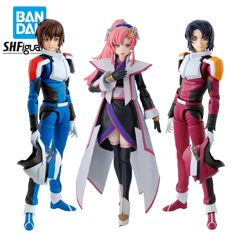 Original Bandai S.H.Figuarts Mobile Suit Gundam SEED Athrun Zala Kira Yamato Lacus Clyne Action Figure Collectible Model Gifts