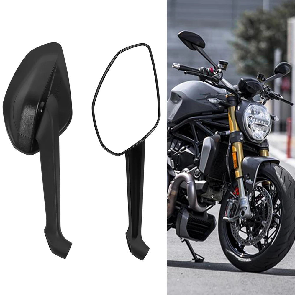 Motorcycle Rear View Mirror Side Rearview Mirrors For Ducati Carbon Diavel Monster821 1200 1200S Monster 821 797 Dark STRIPES