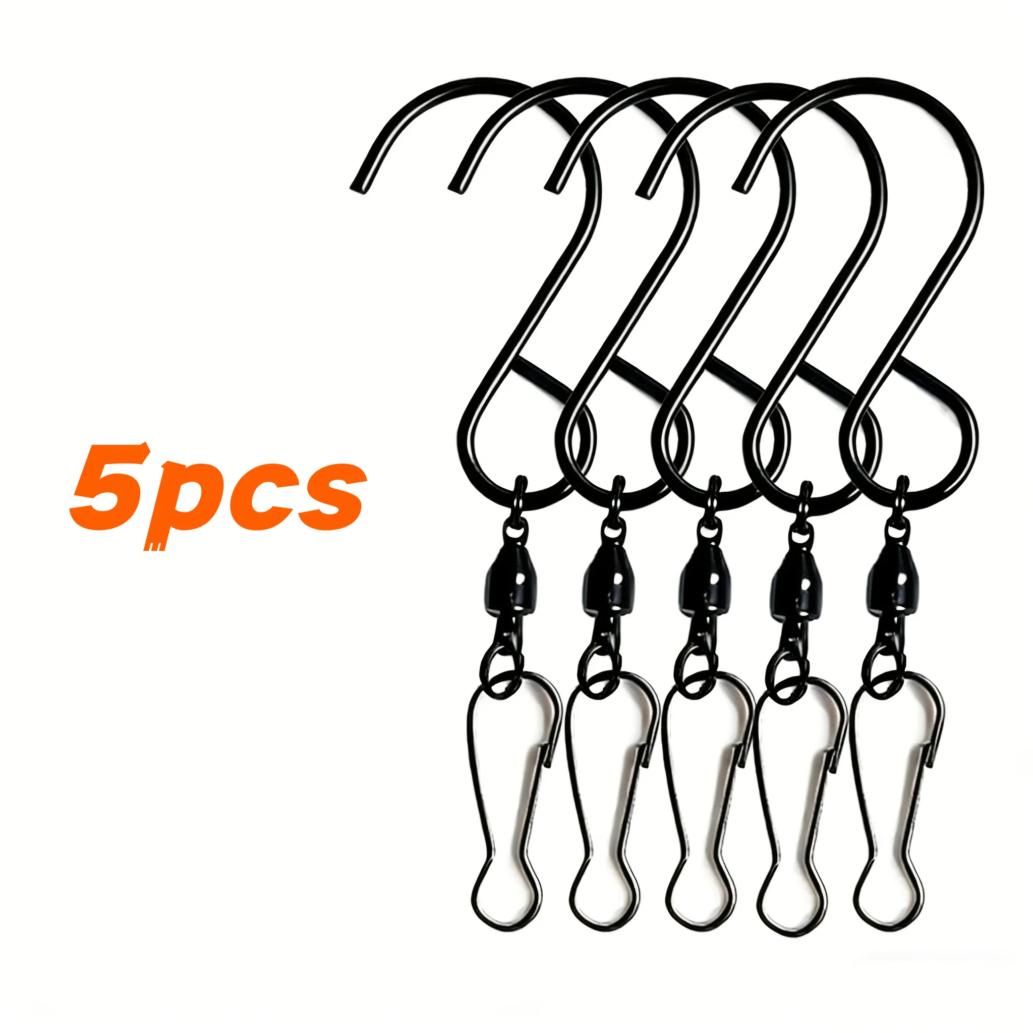 5Pcs S-shaped rust-proof wind chime hook, suitable for hanging decorations, bird feeders and party items
