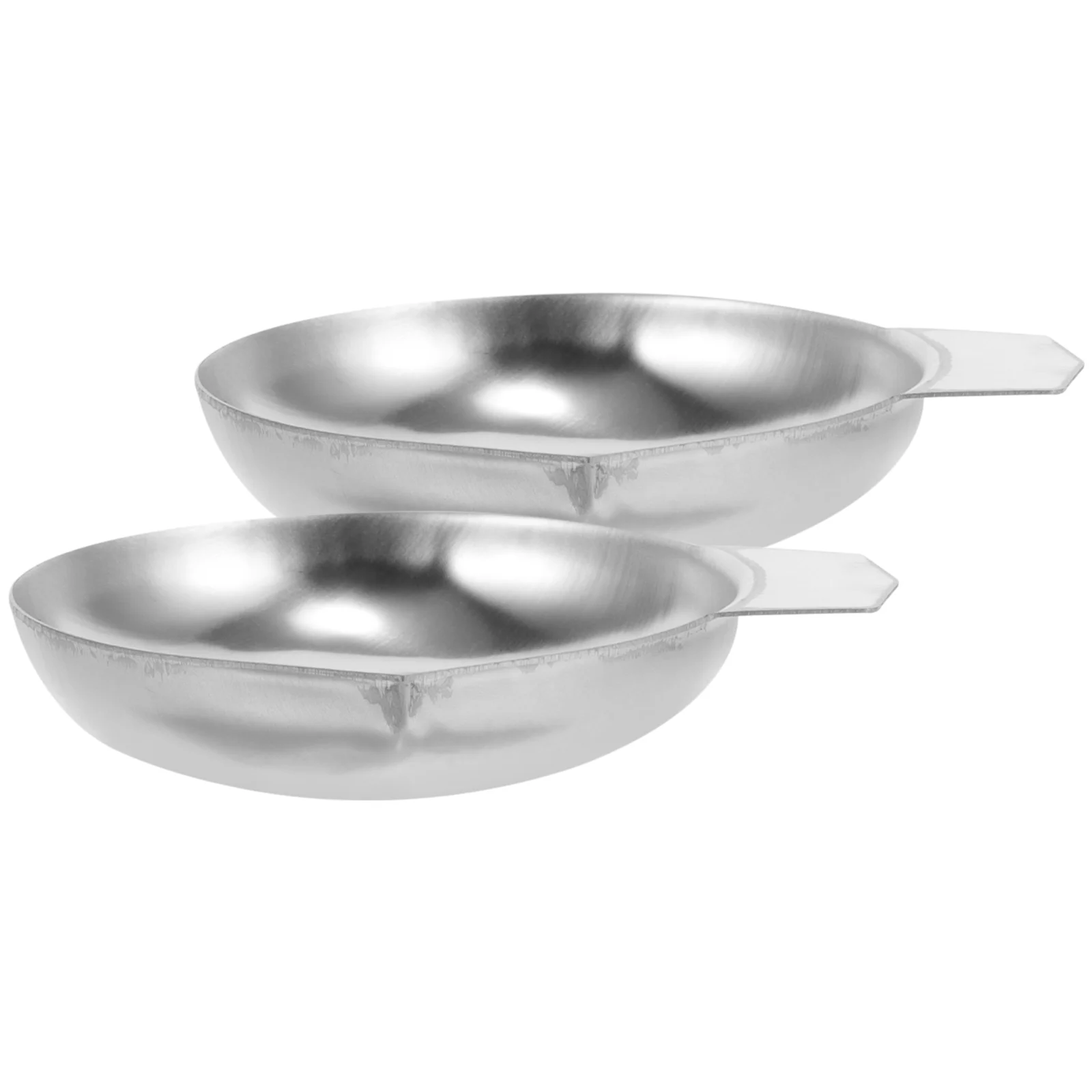 

2 Pcs Diamond Weighing Pan Scale Digital Jewelry Metal Tray Dish Stainless Steel Powder Stackable Weighting