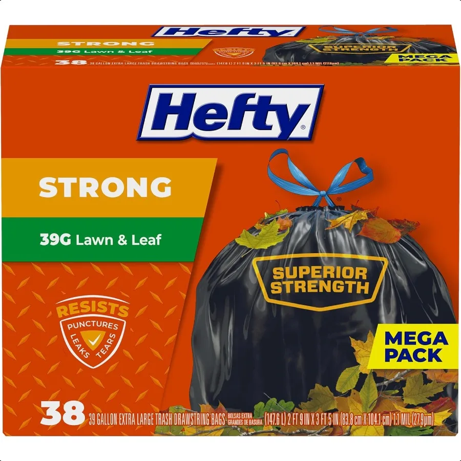 

Strong Lawn Leaf Trash Bags 39 Gallon 38 Count