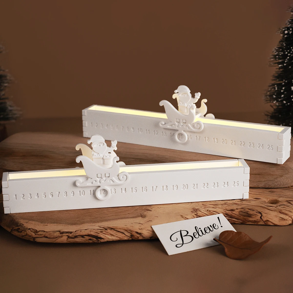 christmas silhouette light silicone mold for diy resin crafts santa claus advent countdown gypsum molds digital sign decor