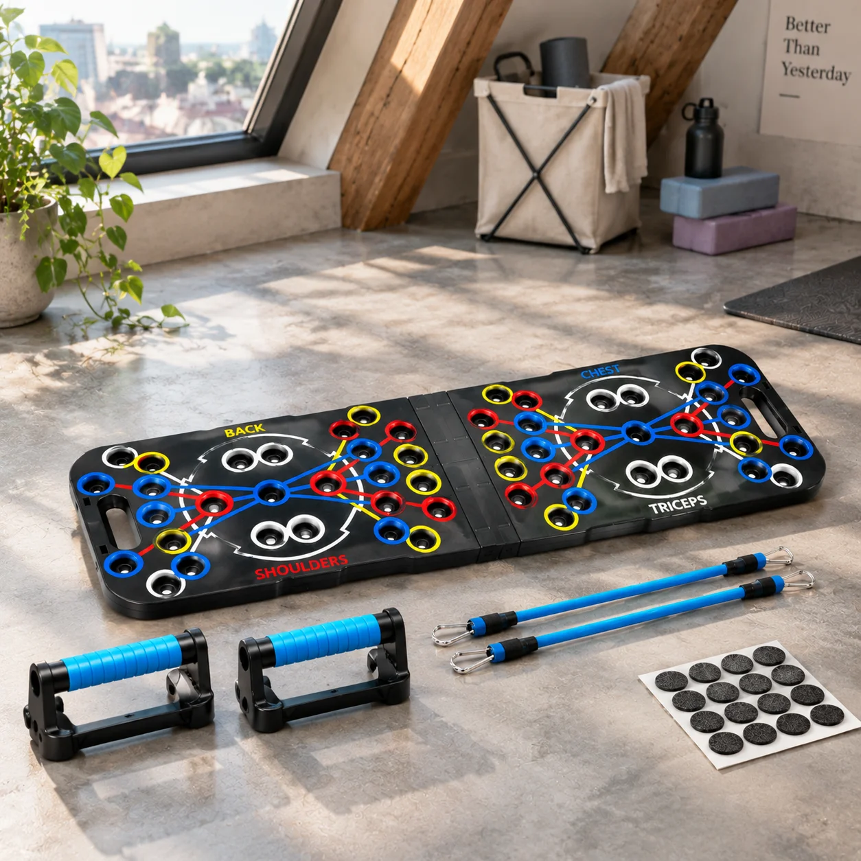 Heavy-Duty Strength Training Board With Multiple Grip Positions For Chest, Back, Shoulders, And Triceps