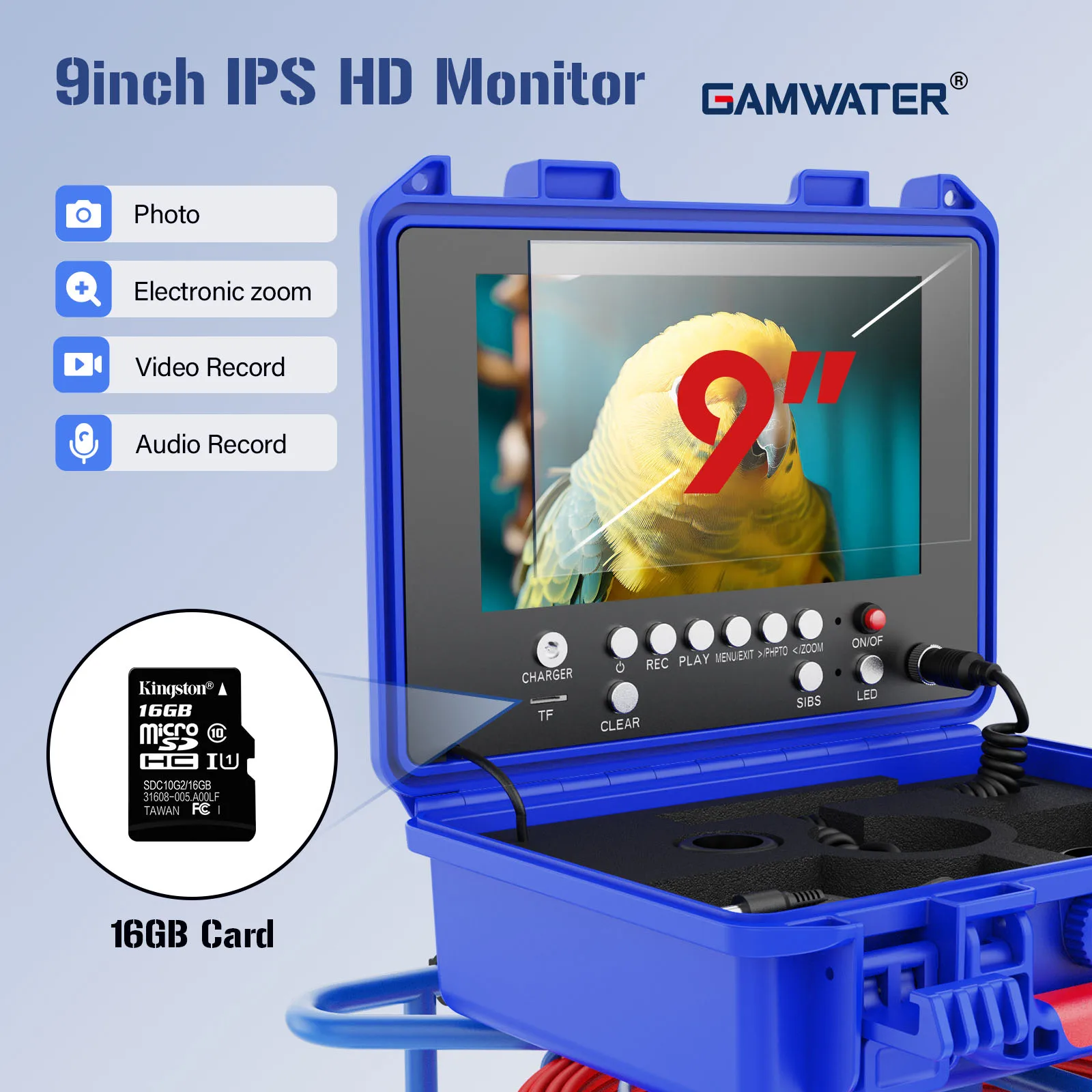 

Professional 9 Inch DVR Sewer Inspection System with 512Hz Auto Leveling 23mm IP68 Waterproof Camera and Integrated Meter Counte