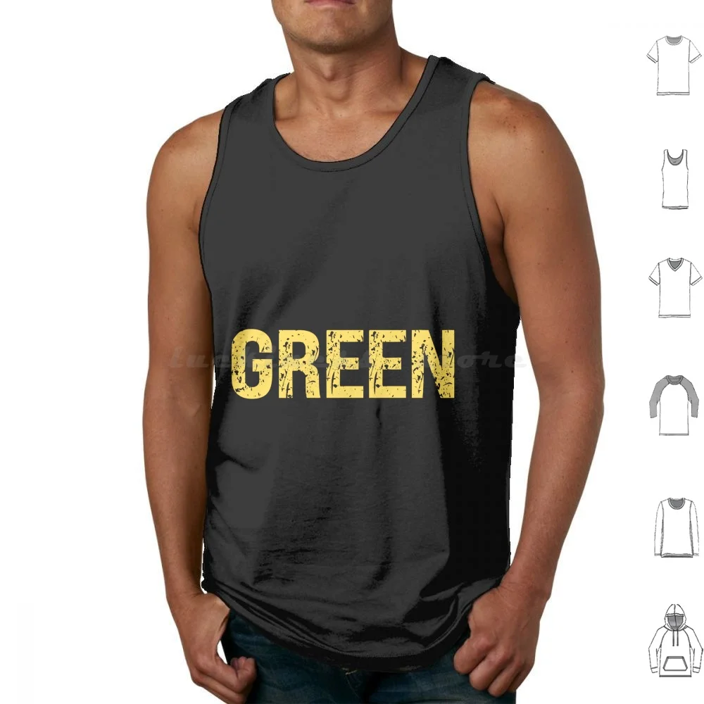 Green And Yellow Tank Tops Print Cotton Wrong Color Color Wrong Blue Red Green Yellow Rainbow Colorful Funny Fun