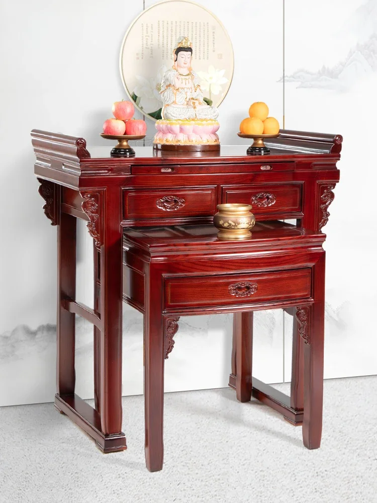 

Incense Burner Table God of Wealth a Long Narrow Table Buddha Table Buddha Shrine Home Buddha Worship Altar Cabinet