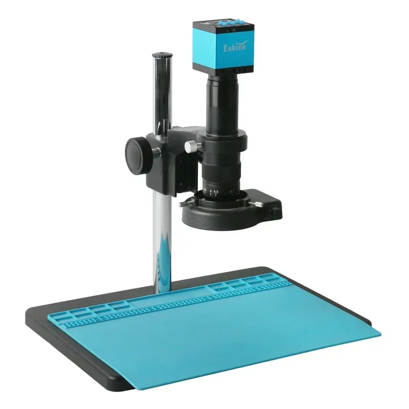 

48MP 4K 1080P HDMI USB Industry Video Microscope Camera Set 180X 300X C-mount Lens 144 LED Ring Light for Phone Lab PCB Repair f