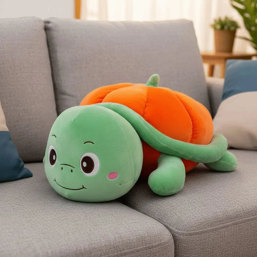 ตุ๊กตาเต่าฟูฟ่องรูปฟักทองสำหรับเด็ก ของสะสมน่ารัก ของขวัญสำหรับเด็ก