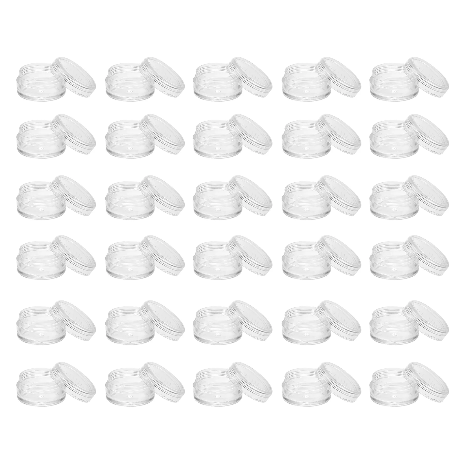 30 Pcs Bottled Lotion Container Clear Case Plastic Lip Balm Containers Grease Storage Boxes