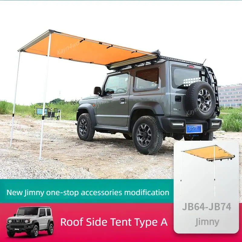 Off-Road 4x4 Accessories Roof Side Tarp Tent Sunshade Waterproof For 3 Door 2019+ SUZUKI Jimny JB64 JB74 Outdoor Camping Tent