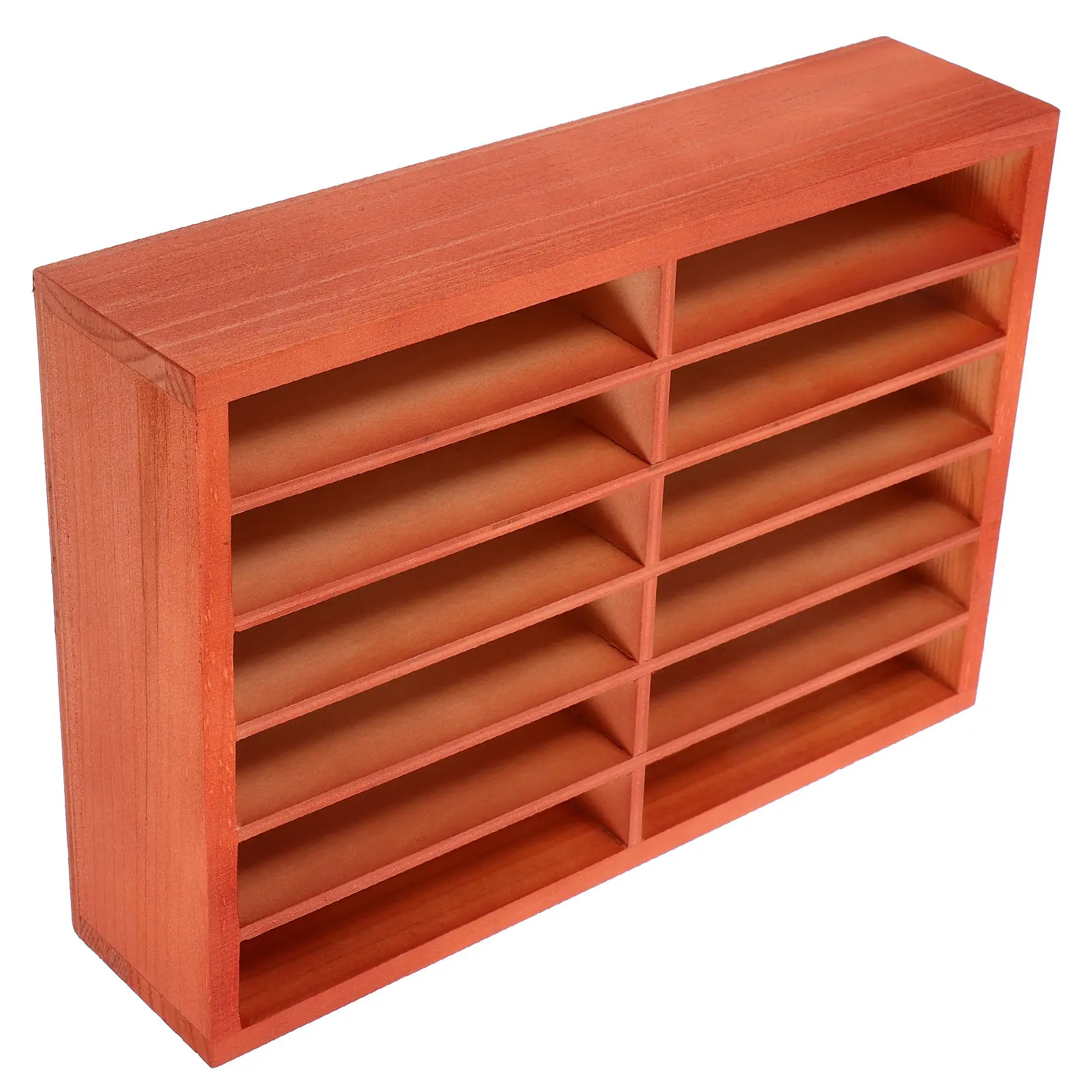 

12-Grid Wooden Desktop Mobile Phone Organizer Box for Classroom Lab Meeting Room Study Desk Storage Management and Home Office