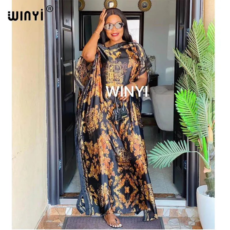 

Dress Length:130cm Bust:130cm New Fashion dresses Bazin Print Dashiki Women Long Blouse Yomadou Color Pattern oversize