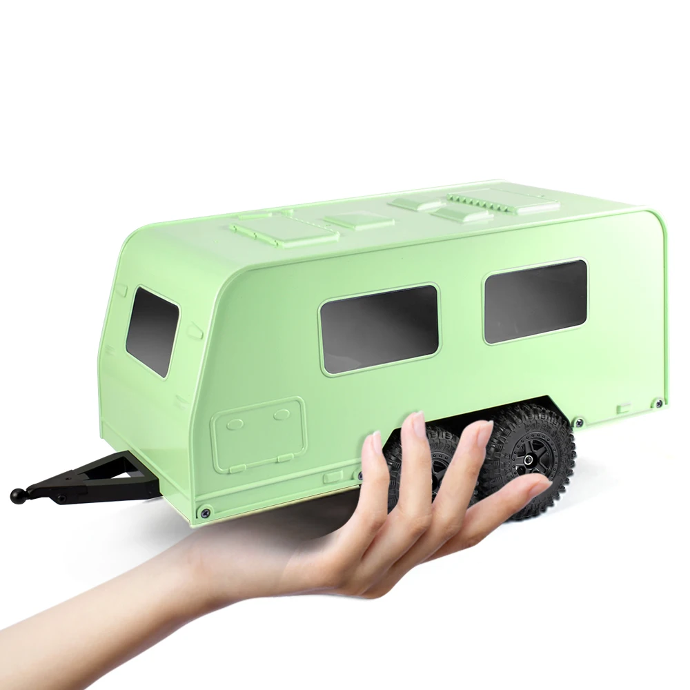 Modelo de controle remoto reboque de metal para transportar atrás do carro para acessórios de reboque de coleção 1/18