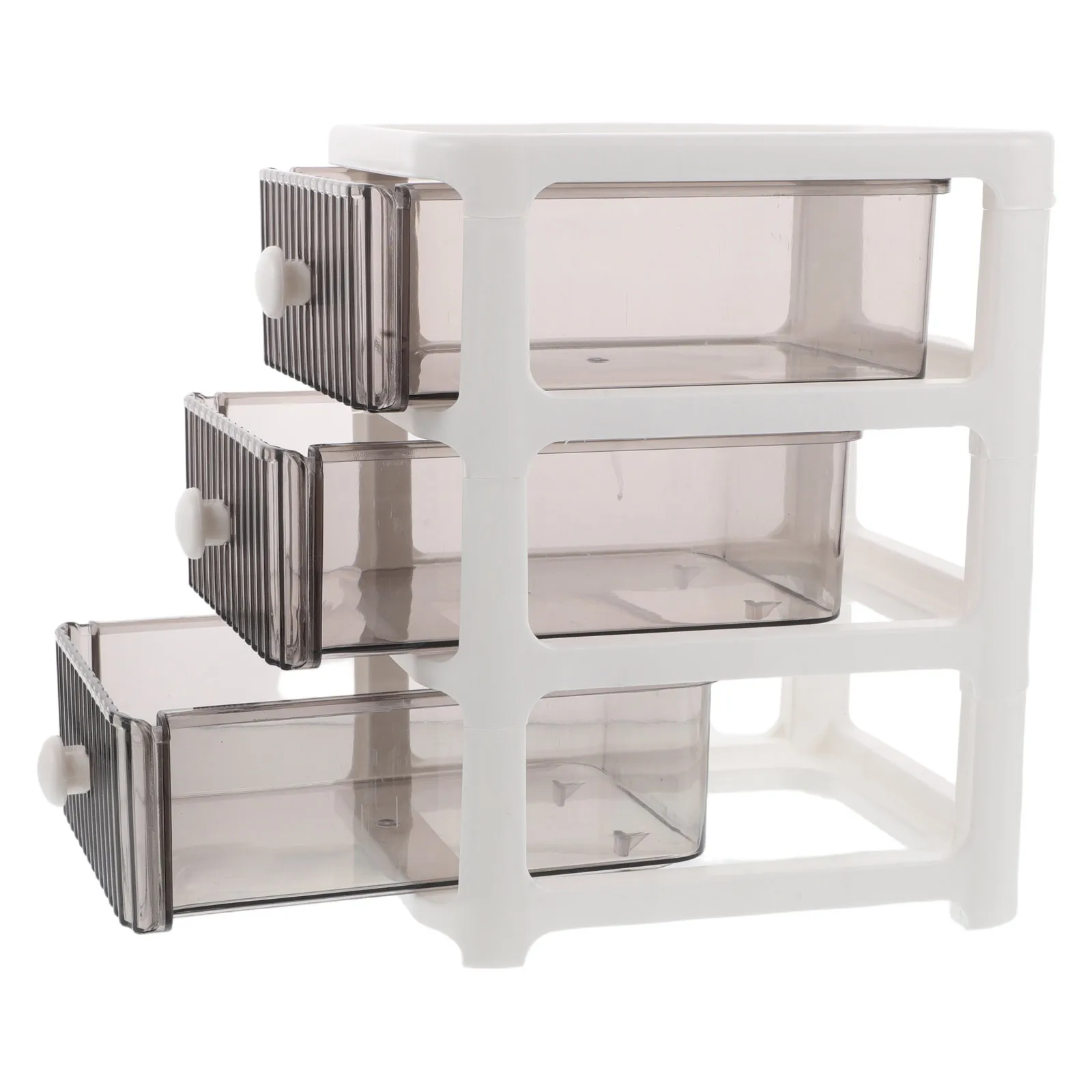 

Clear Makeup Storage Box 3 Layer Plastic Organizer for Cosmetics Jewelry Office Supplies Drawer Style Vanity Countertop