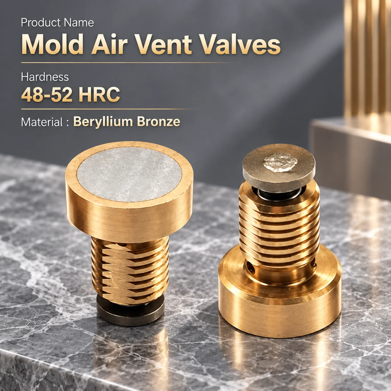 2PCS Z491 Mold Air Poppet Valve Vacuum Breaker Air Vent Valve for Injection Molding Machine Ejection Problem Repair