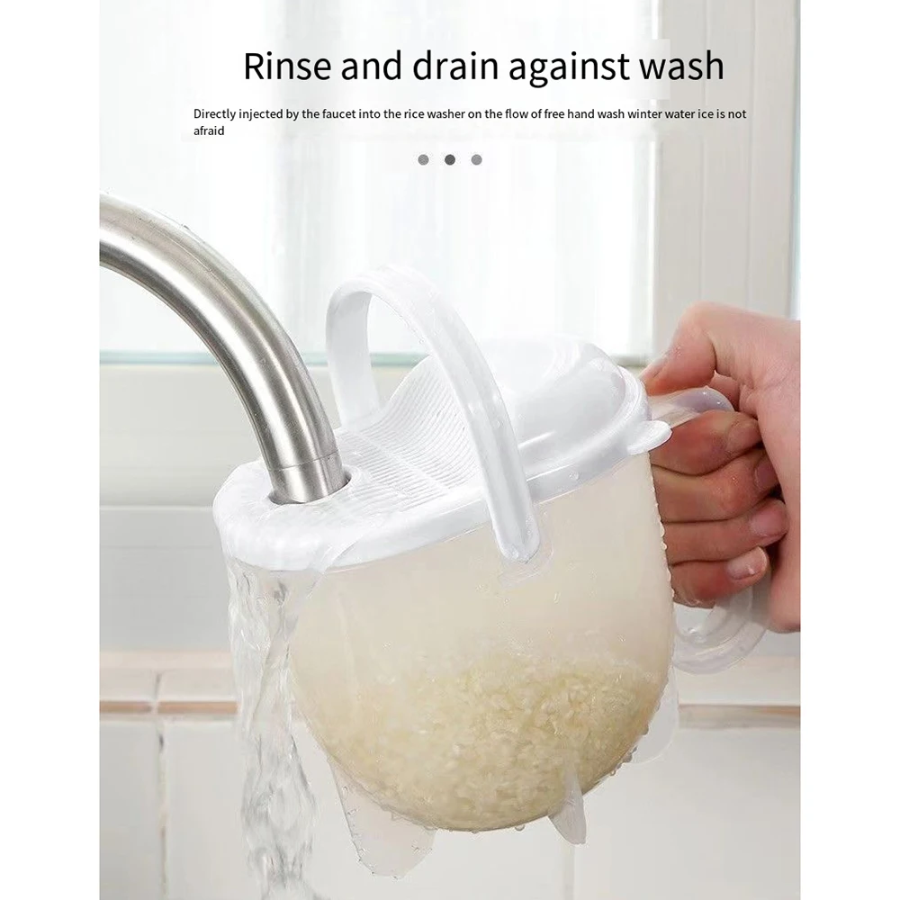 Rice Washer Strainer Bowl Plastic Quinoa Strainer Cleaning Veggie Fruit Rice Beans Grapes Kitchen Tools Filter Strainer