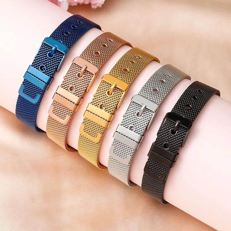 16mm 18mm 20mm 22mm Quick Release 0.6 Thick Milanese Mesh Watch Strap Replacement for Universal Waterproof  Watch Bracelet