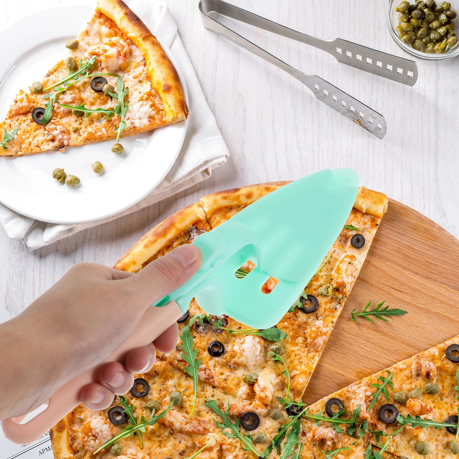 

2 pcs Pizza Shovel Detachable Cake Shovels ABS Material S wich Pancake Tool Telescopic Design Kitchen Bar Supplies