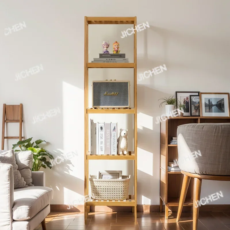 

JC полка для спальни, деревянная рама, многослойная полка для гостиной от пола до потолка, ванная комната, кухонная полка для хранения