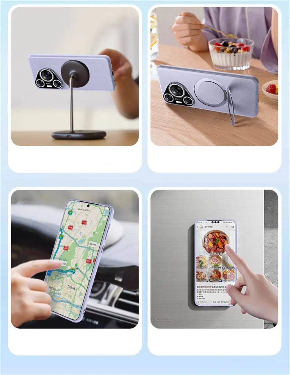 Magnetische PU Leder schlanke Hülle für Huawei Pura 70 Pro 70 Magsafe Ring halterung Abdeckung