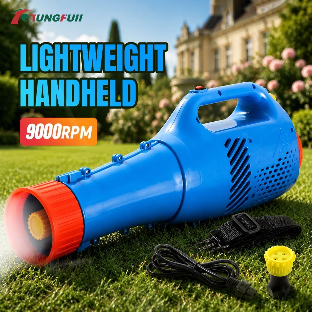 Handheld 12V 70W Electric Air Blower Sprayer 9000RPM Portable Mist Atomizer for Yard Pesticide Spraying Disinfection Greenery