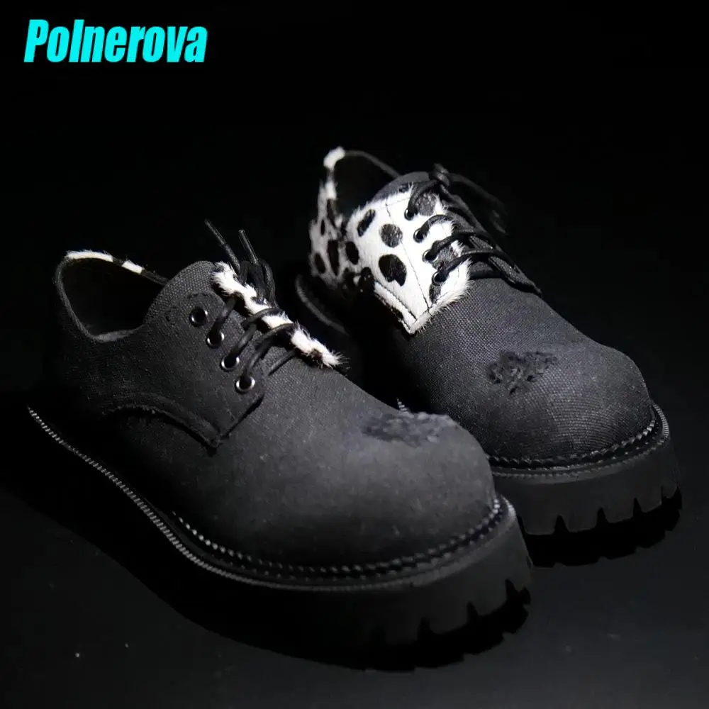 Designer Retro Derby Shoes for Men Women British Style Couple Casual Shoes Patchwork Denim Round Head Lace Up Thick Heel Pumps