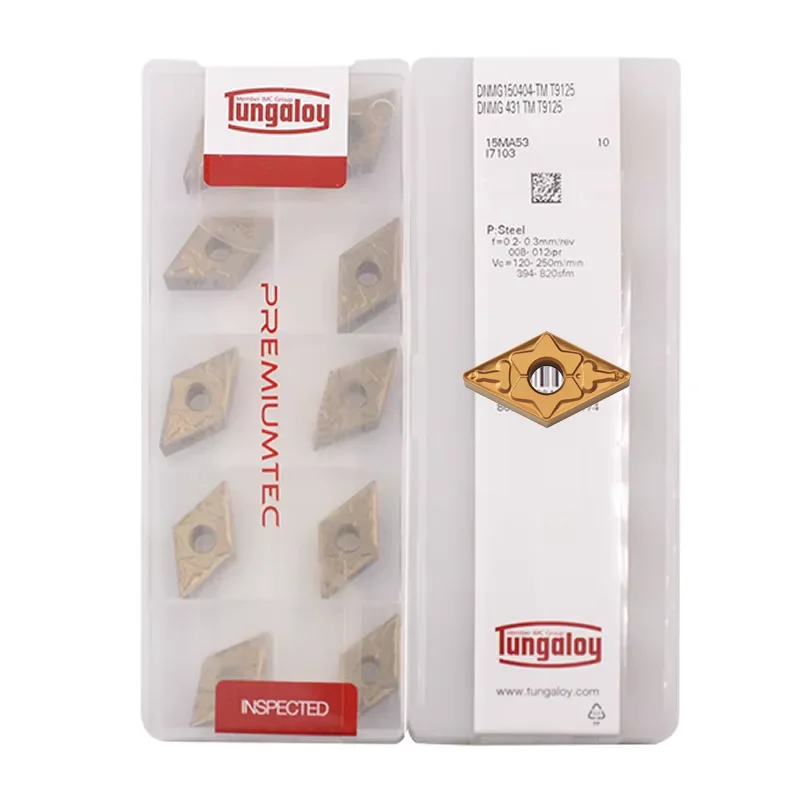 

Tungaloy Original DNMG150404 DNMG150408 TM T9015 T9025 T9115 T9125 CNC Turning Cutting Tools Carbide Inserts