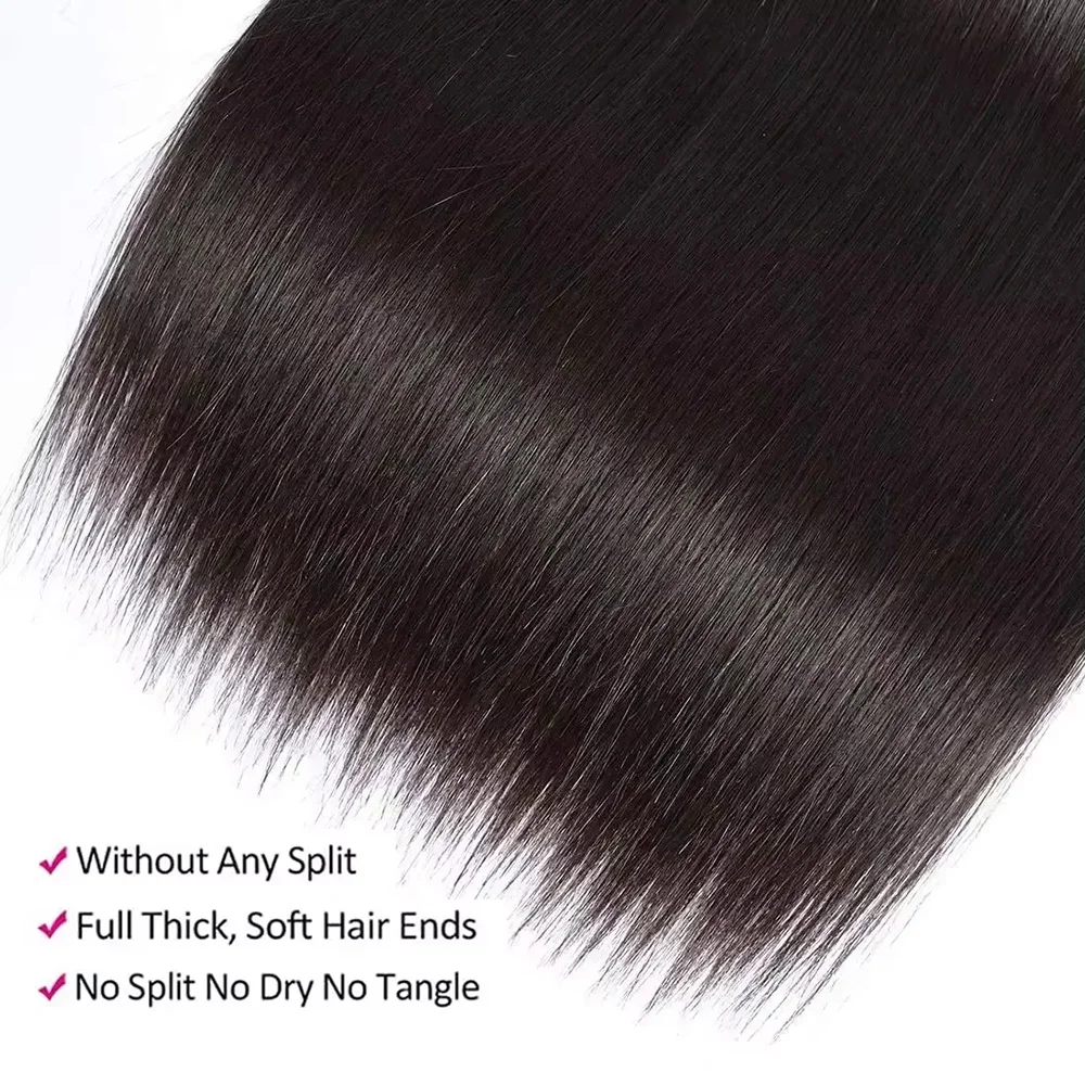 1/3/4 pc pacotes de cabelo 10-40 Polegada remy feixes de cabelo humano em linha reta extensões de cor natural trama dupla trança de cabelo para mulher