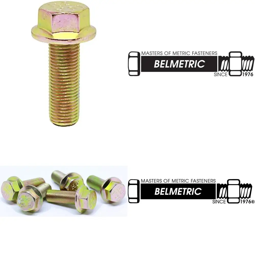 

Желтые оцинкованные фланцевые болты с шестигранной головкой класса 10,9, 12 x 1,25 x 35 мм, гаечный ключ 17 мм, 25 шт., подходят для автомобилей и