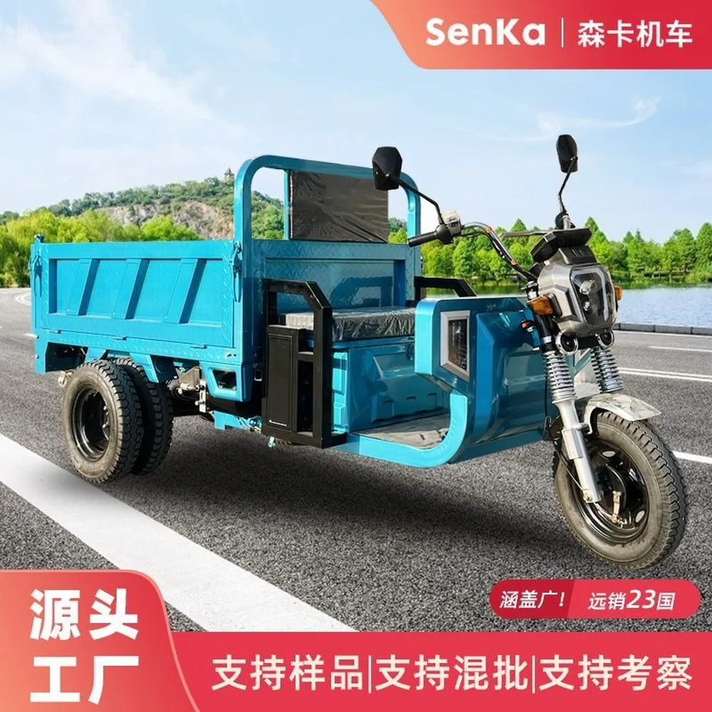 Electric Cargo Tricycle Heavy Duty Electric Trike Freight Hauler Farm Utility Three Wheeled Truck for Agriculture