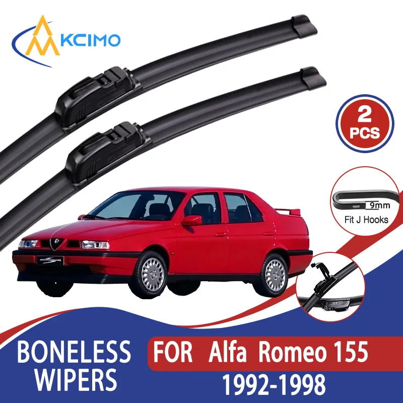 

For Alfa Romeo 155 1992-1998 Car Wiper U-type Soft Rubber Boneless Wiper HD Quiet Durable Automotive Wiper 21"+19"