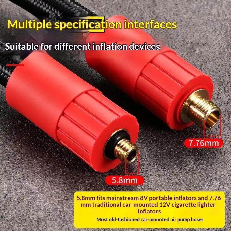 【CMO】Heavy Duty Tire Inflator Air Hose With Brass Lock Chuck Universal Fit For Car Truck Motorcycle Inflation