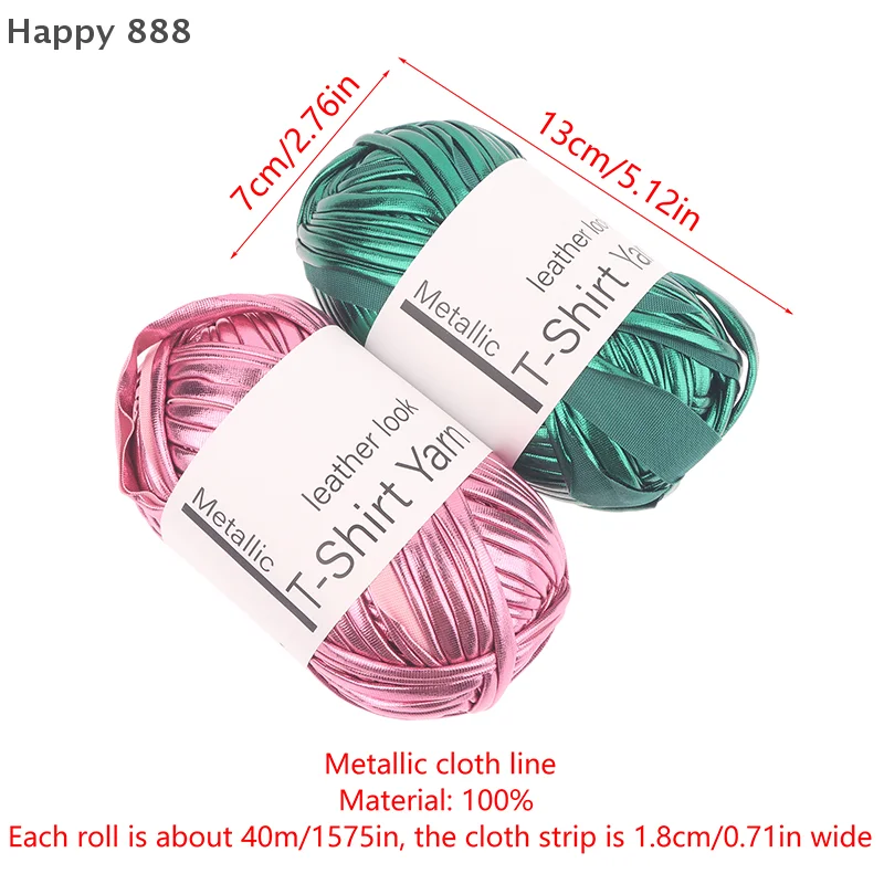 Shiny 40M/Roll Imitation Leather Crochet Yarn – Great For DIY Knitting, Handmade Bags, Blankets & Cushions
