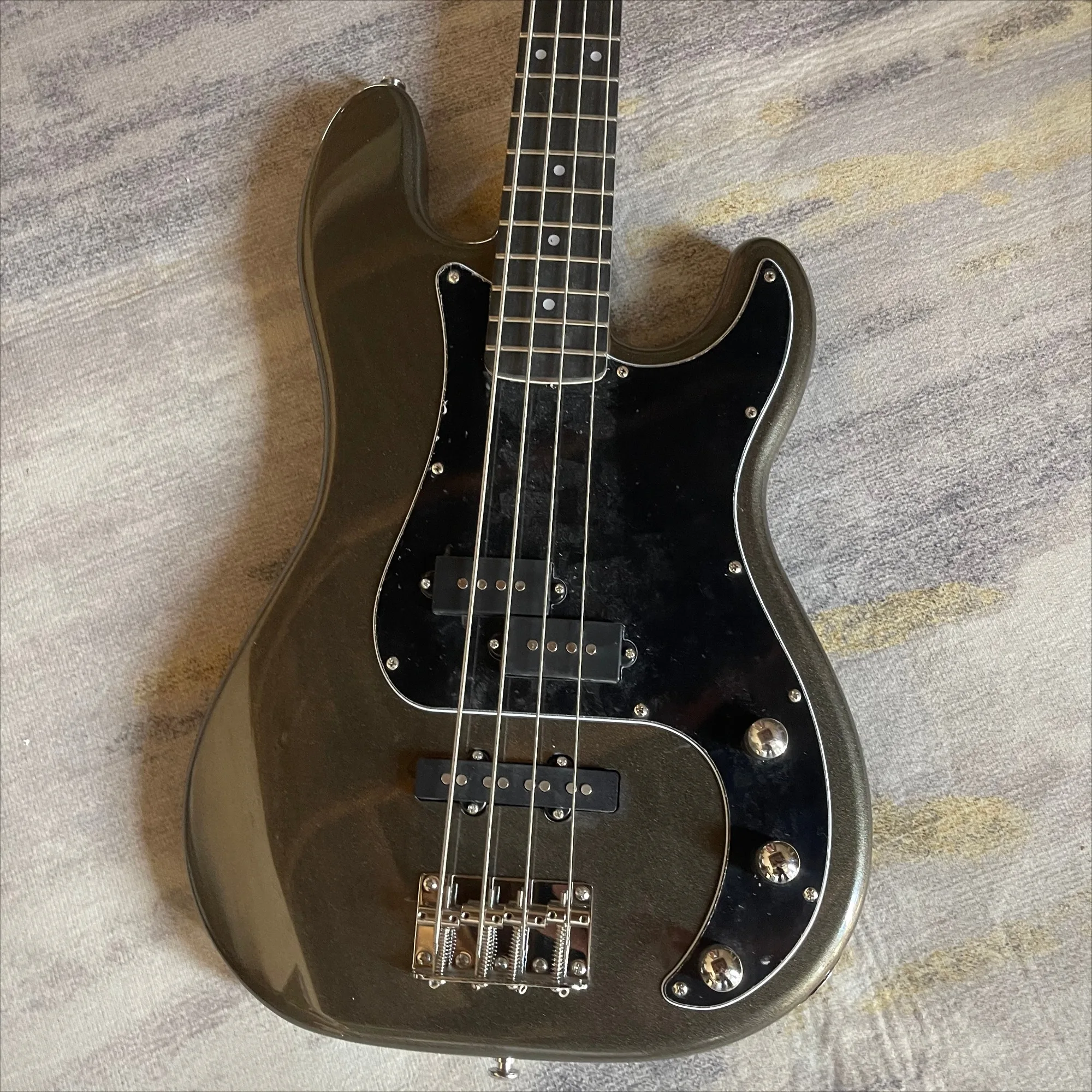 Metallic Dark Gray 4-String Bass Guitar  20Tone Alder Wood Body Scale Length 864mm Free Shipping Beginner-Friendly Gift - view 6