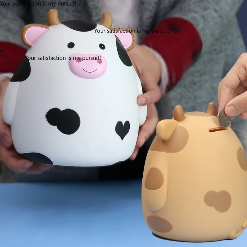 Cute Vinyl Calf Piggy Bank, Kids Creative Saving Jar Desktop Ornament, Customizable Advertising Gift