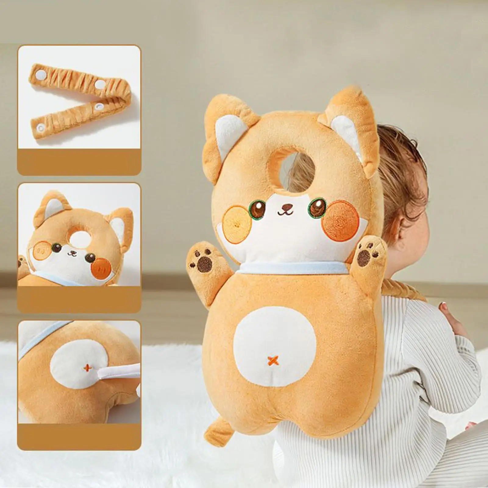 حقيبة ظهر لحماية رأس الطفل، وسادات حماية للرأس مريحة ولطيفة للأطفال الصغار، مناسبة للمشي للفتيات والأولاد