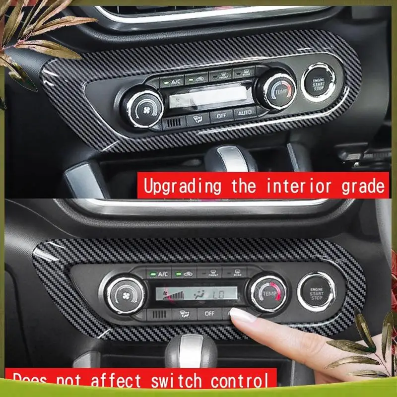 AB98-مكيف هواء السيارة غطاء الزخرفية التحكم المركزي مكيف الهواء لوحة التبديل الإطار الملحقات لتويوتا رايز 2020